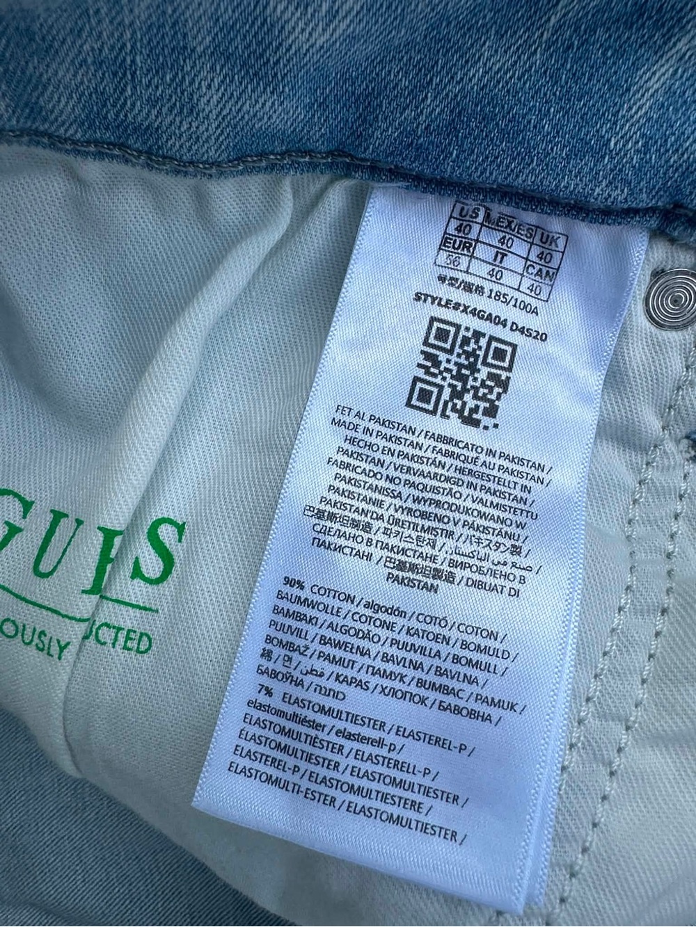 Guess Light Blue Distressed Denim Shorts SZ 40 - Picture 6 of 8